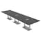 Skutchi Designs 45 in W, 165.75 in L, 29 in H, Engineered Wood Top, Grey HAR-REC-48x168-DOU-ELEC-ASIANNIGHT - alternate 1